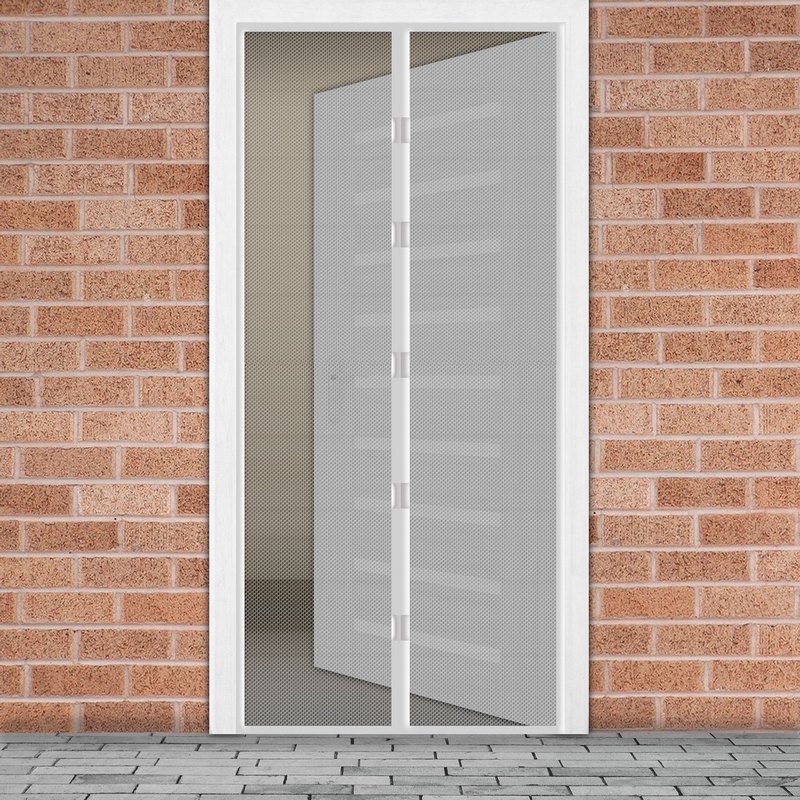 Szúnyogháló függöny ajtóra mágneses 100x210 cm fehér - 11398WH