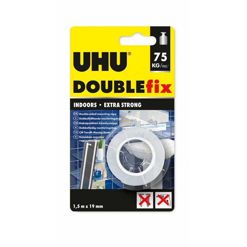 UHU Double Fix - kétoldalas ragasztószalag - 19 mm x 1,5 m -  U46855