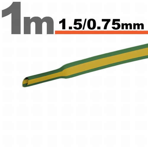 Zsugorcső Zöld/Sárga 1,5/0,75 mm - 11019X
