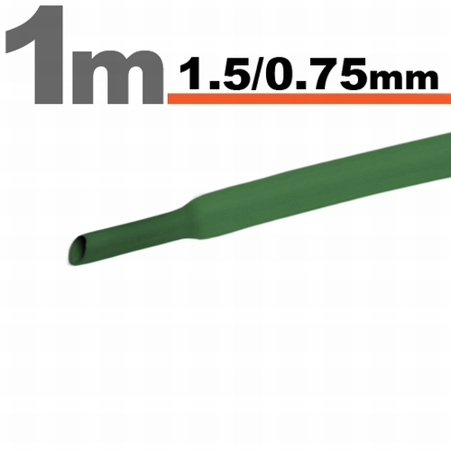 Zsugorcső Zöld 1,5/0,75 mm - 11019Z