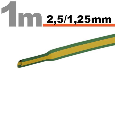 Zsugorcső Zöld/Sárga 2,5/1,25 mm - 11020X