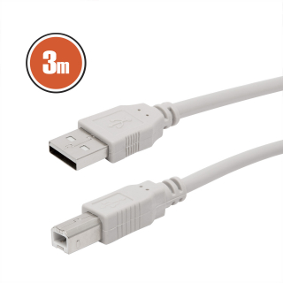 USB kábel 2.0 A dugó - B dugó 3 m - 20123