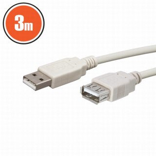 USB hosszabbító A aljzat - A dugó 3 m - 20167