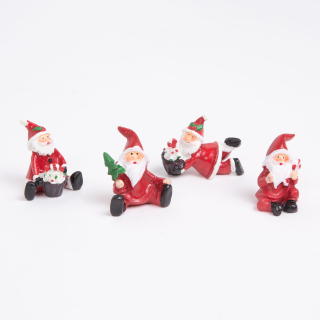 Karácsonyi dekor mikulás figura 3 cm - 58045