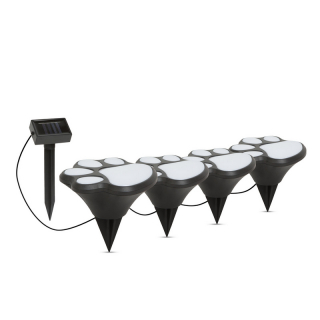 LED-es szolár lámpa - leszúrható - műanyag - fekete - 360 cm - 11255