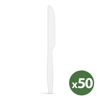Többször használatos bioműanyag kés készlet - 50 db - 57591A-50