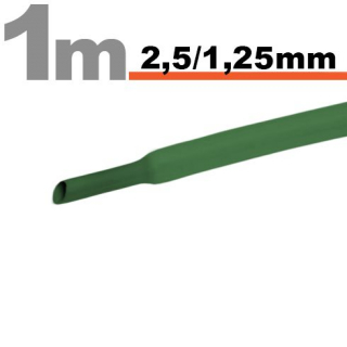 Zsugorcső Zöld 2,5/1,25 mm - 11020Z